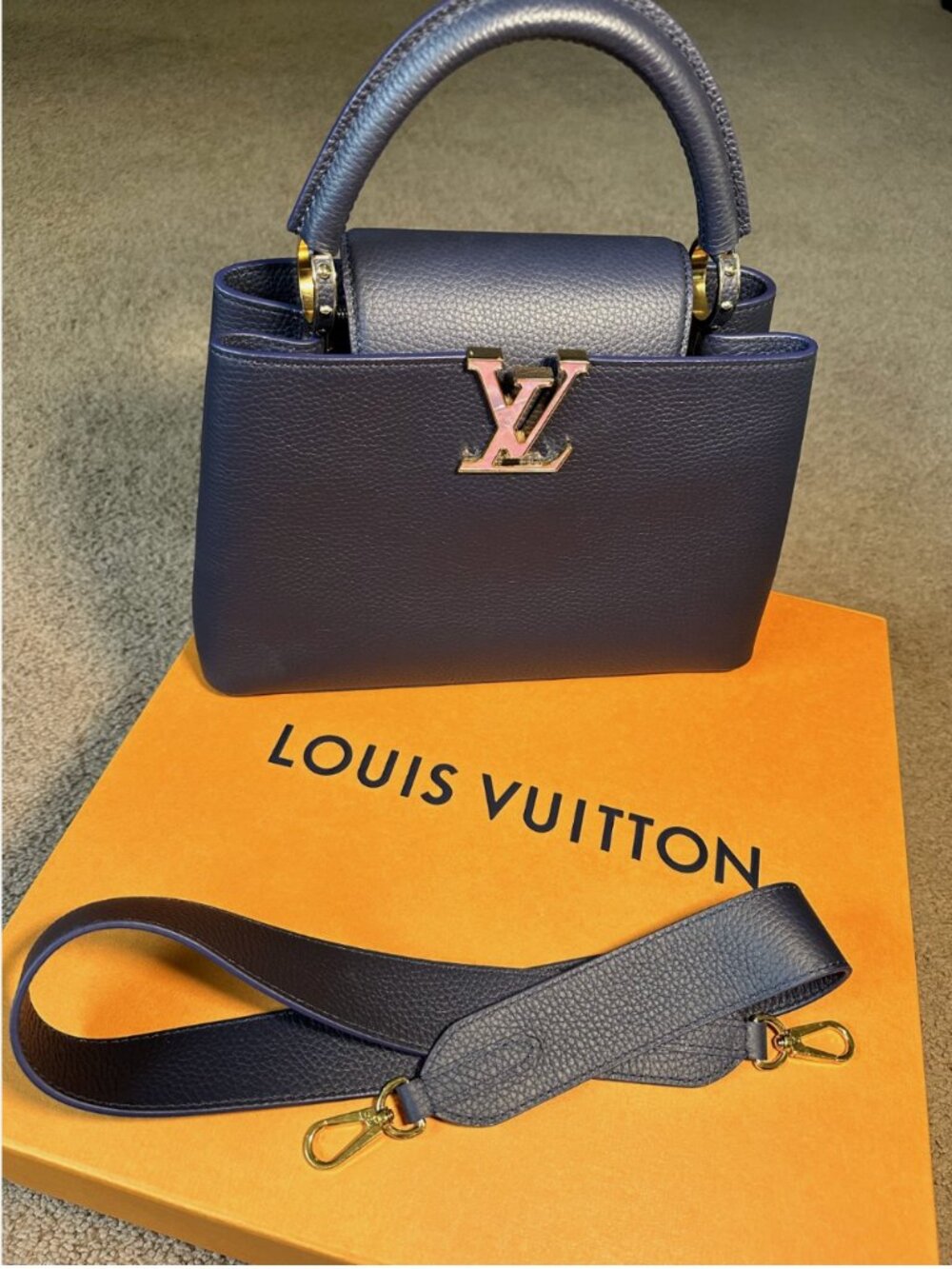 LOUIS VUITTON Capucines BB Hand Shoulder Bag Taurillon Leather